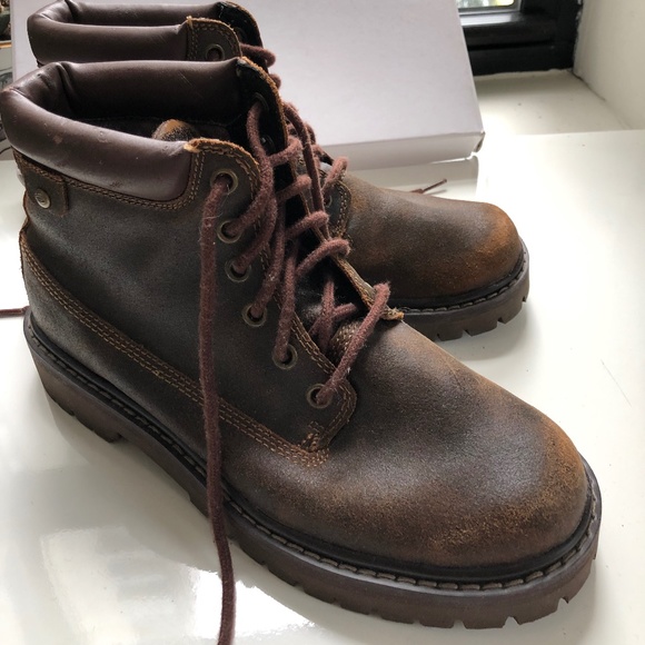 Skechers Authentics Big Bolt Leather Boots, Brown, 7.5 - Picture 3 of 11